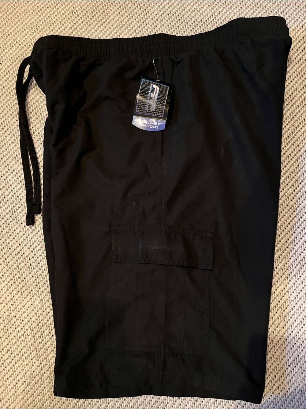 Shorts mens new size XL FTP polyester pockets feel dry black